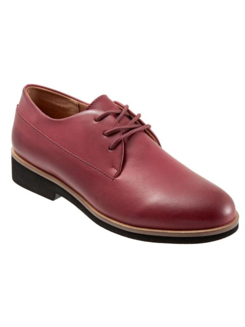 SoftWalk Whitby Women's Leather Derby Oxford - Dark Red